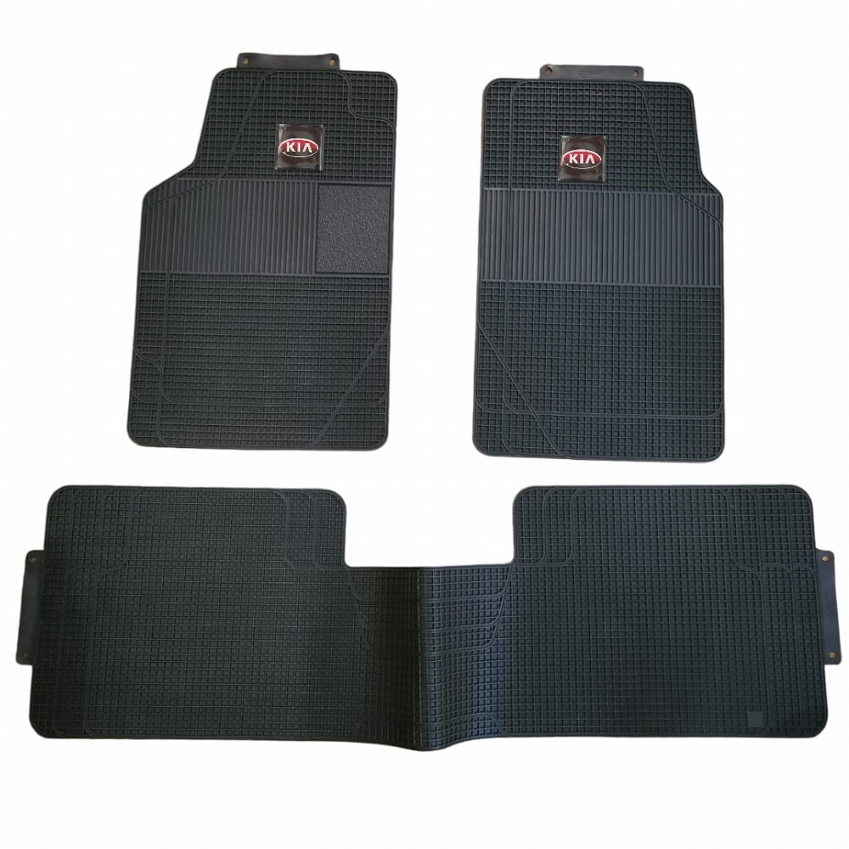 Alfombra de goma negro logo KIA