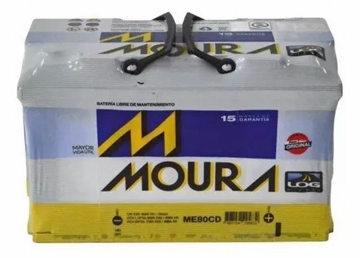 Batería MOURA 80A placa baja