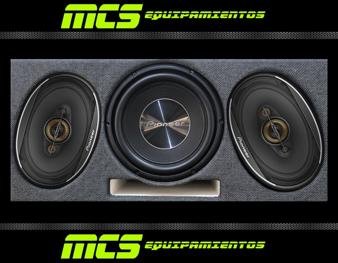 Equipo amplificado con subwoofer 10" + ovalados 6x9" PIONEER