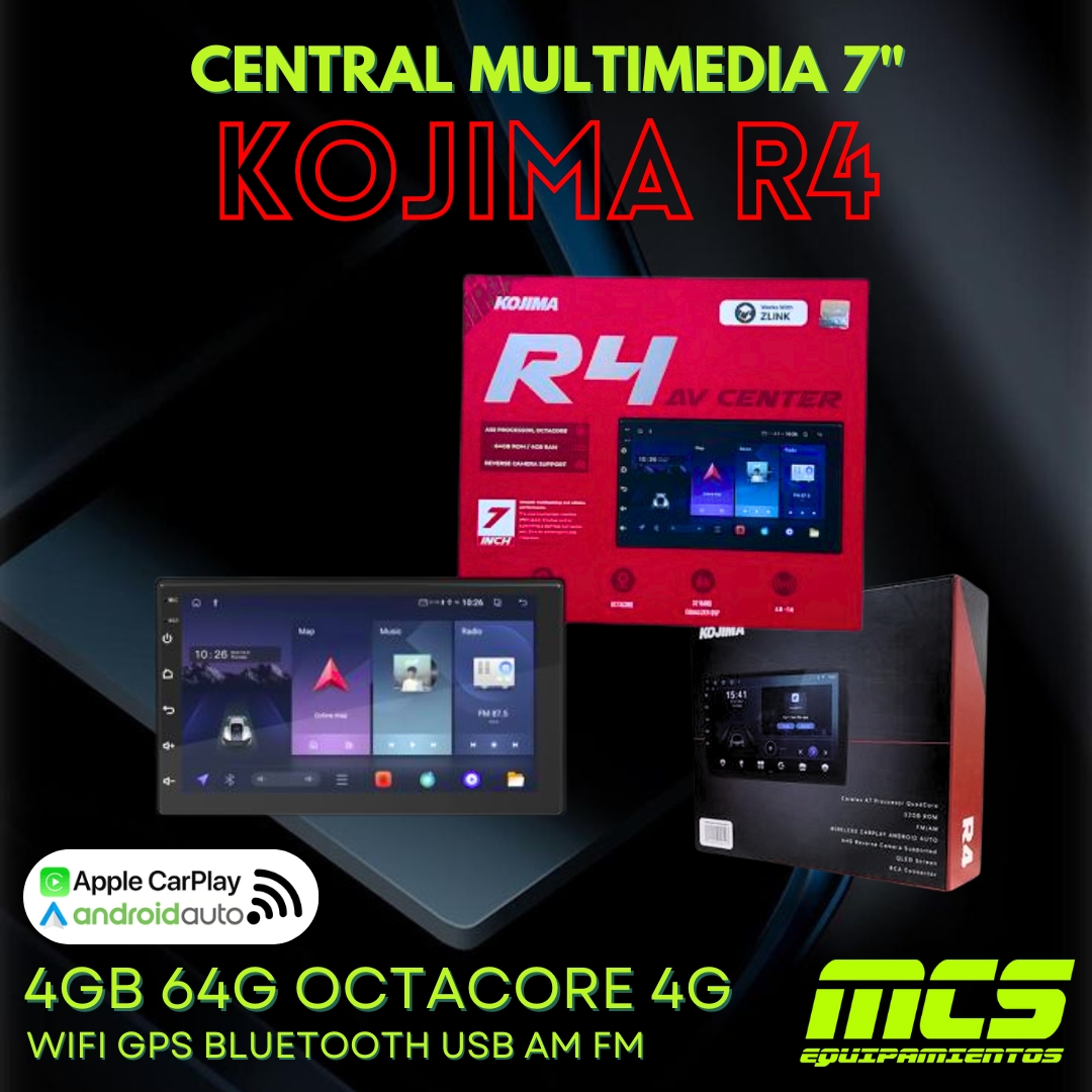 Central multimedia KOJIMA R4 pantalla 7